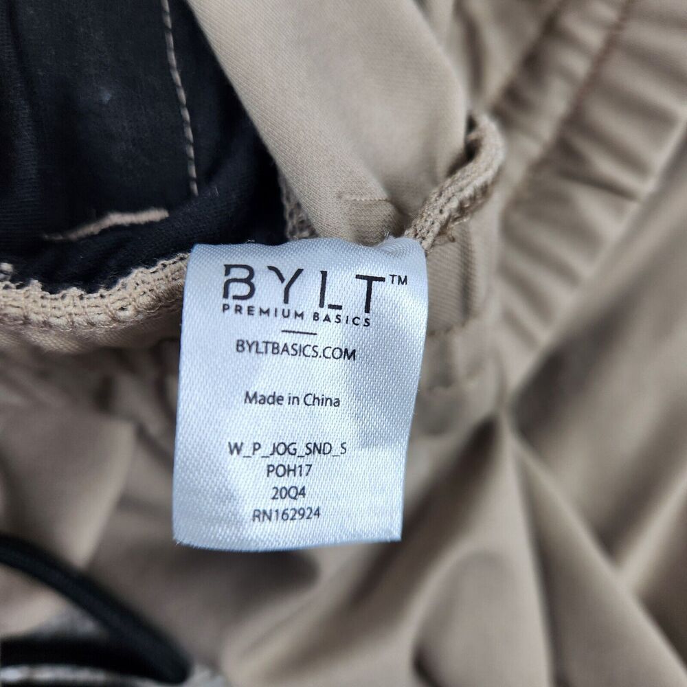 BYLT Pants Elite+ Joggers Women S Sand 4 Way‎ Stretch Drawstring Zipper Pockets - Picture 11 of 12